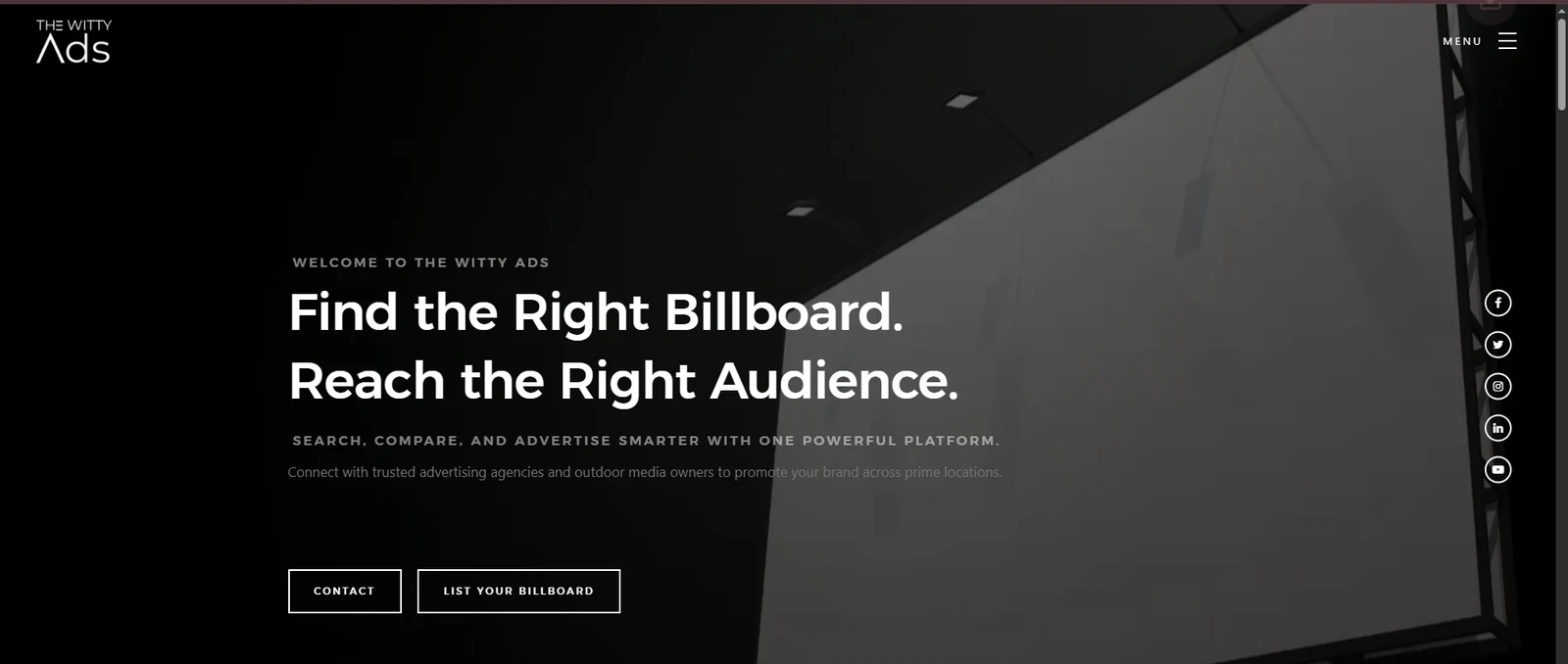 Live preview of The Witty Ads website